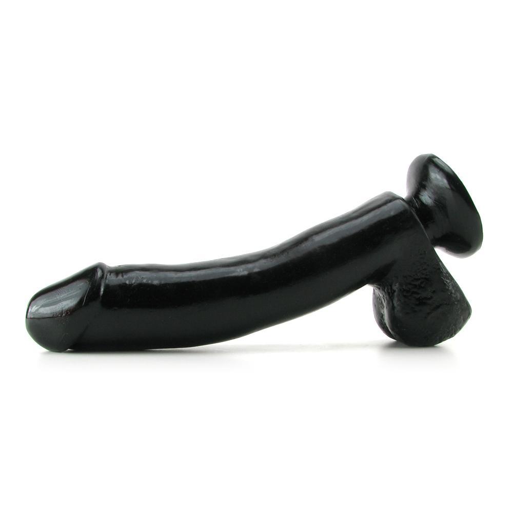 Basix 10 Inch Suction Base Dildo in Black - Sex Toys Vancouver Same Day Delivery