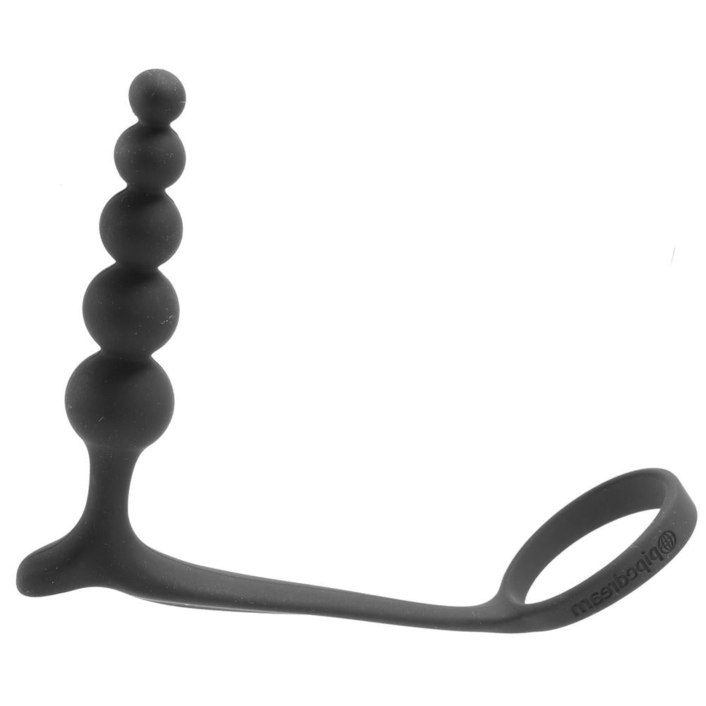 Anal Fantasy Ass-Gasm Beaded Cock Ring Plug in Black - Sex Toys Vancouver Same Day Delivery