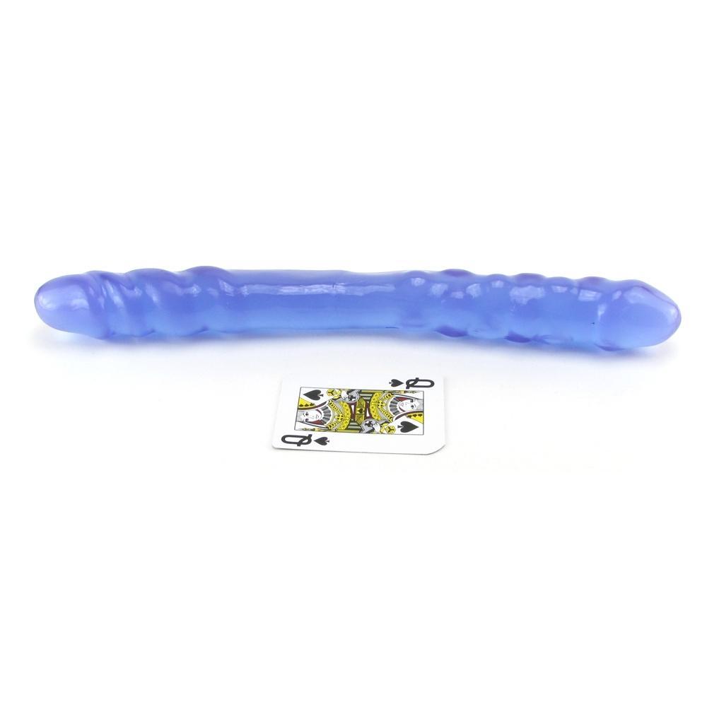 Basix 16 Inch Double Dildo in Purple - Sex Toys Vancouver Same Day Delivery