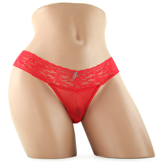 Vibrating Panties with Hidden Vibe Pocket Red in S/M