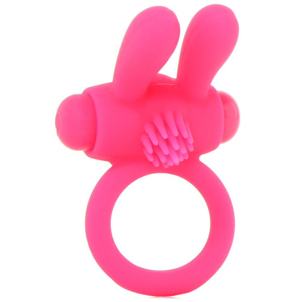 Neon Rabbit Vibrating Cock Ring in Pink - Sex Toys Vancouver Same Day Delivery