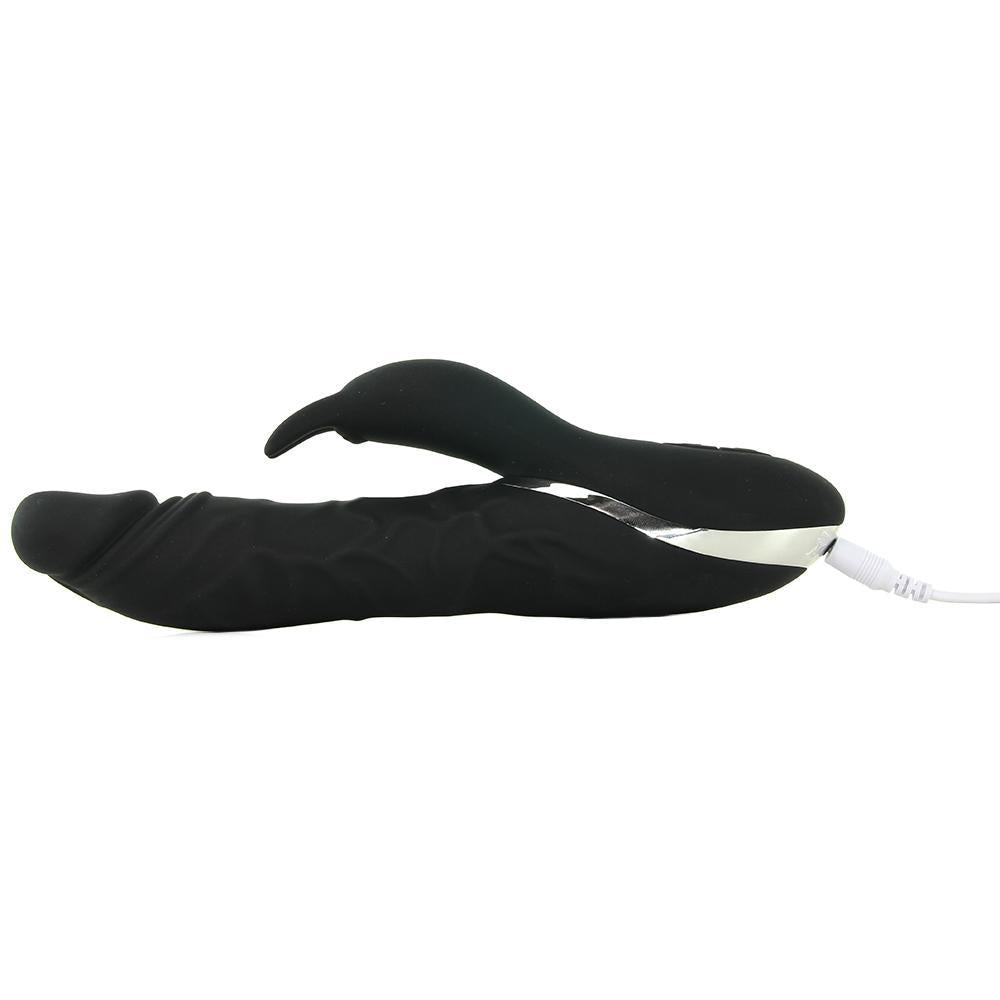 Surenda Silicone Rabbit Lover Vibe in Black - Sex Toys Vancouver Same Day Delivery