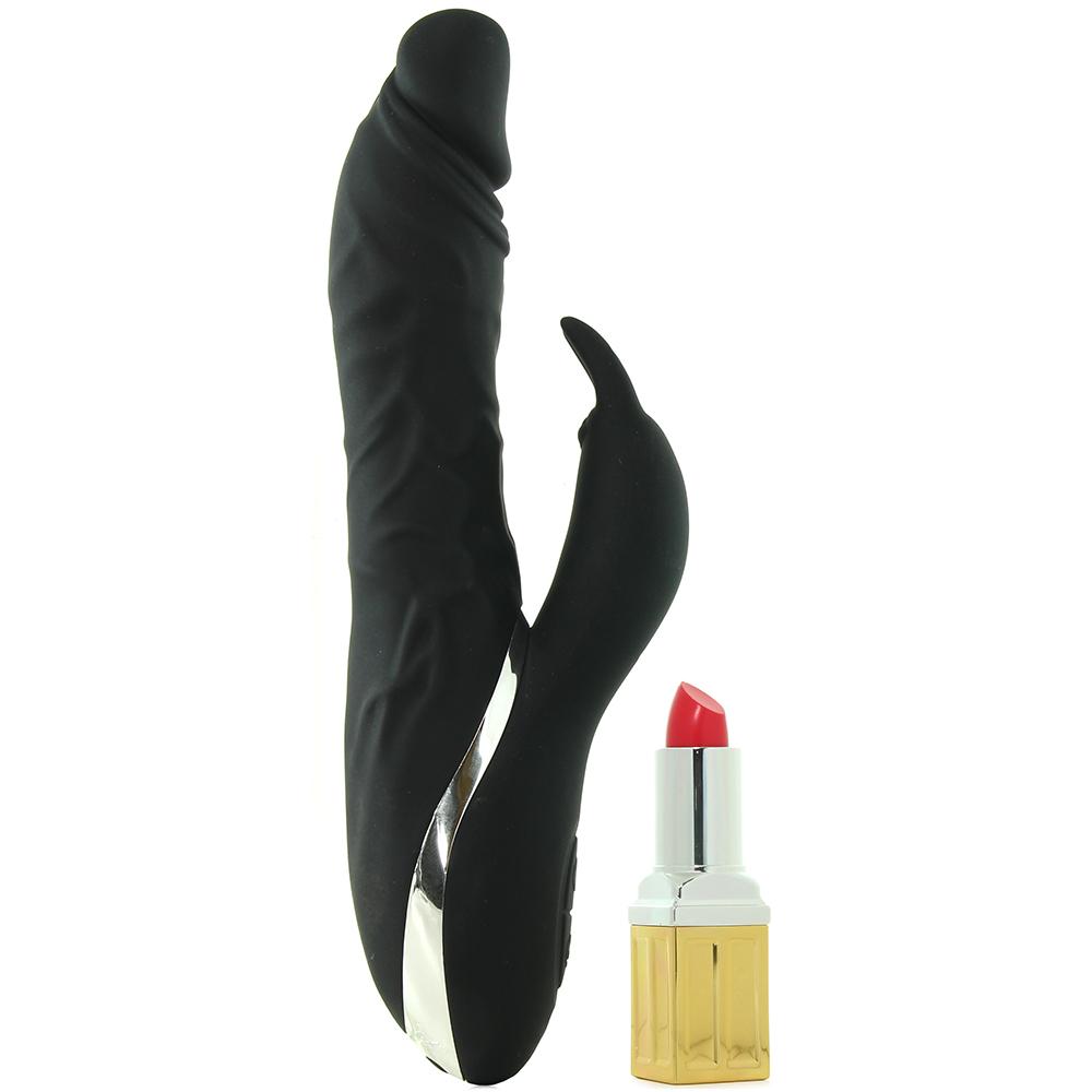 Surenda Silicone Rabbit Lover Vibe in Black - Sex Toys Vancouver Same Day Delivery